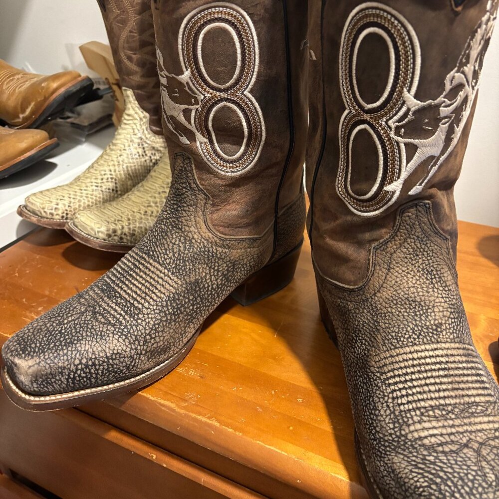 New Bull Rider 8 Seconds Bull Necj Cowboy Boots